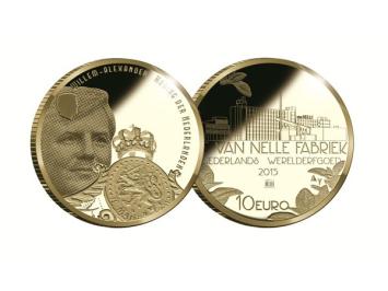 Van Nellefabriek 10 Euro 2015 herdenkingsmunt goud proof